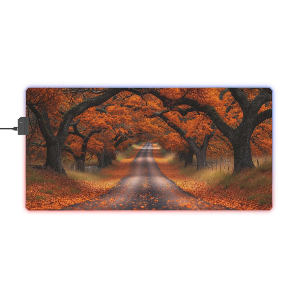 Tapis de Souris Gaming LED RGB Forêt d'Automne - Paysage Nature - PadCraftStudio