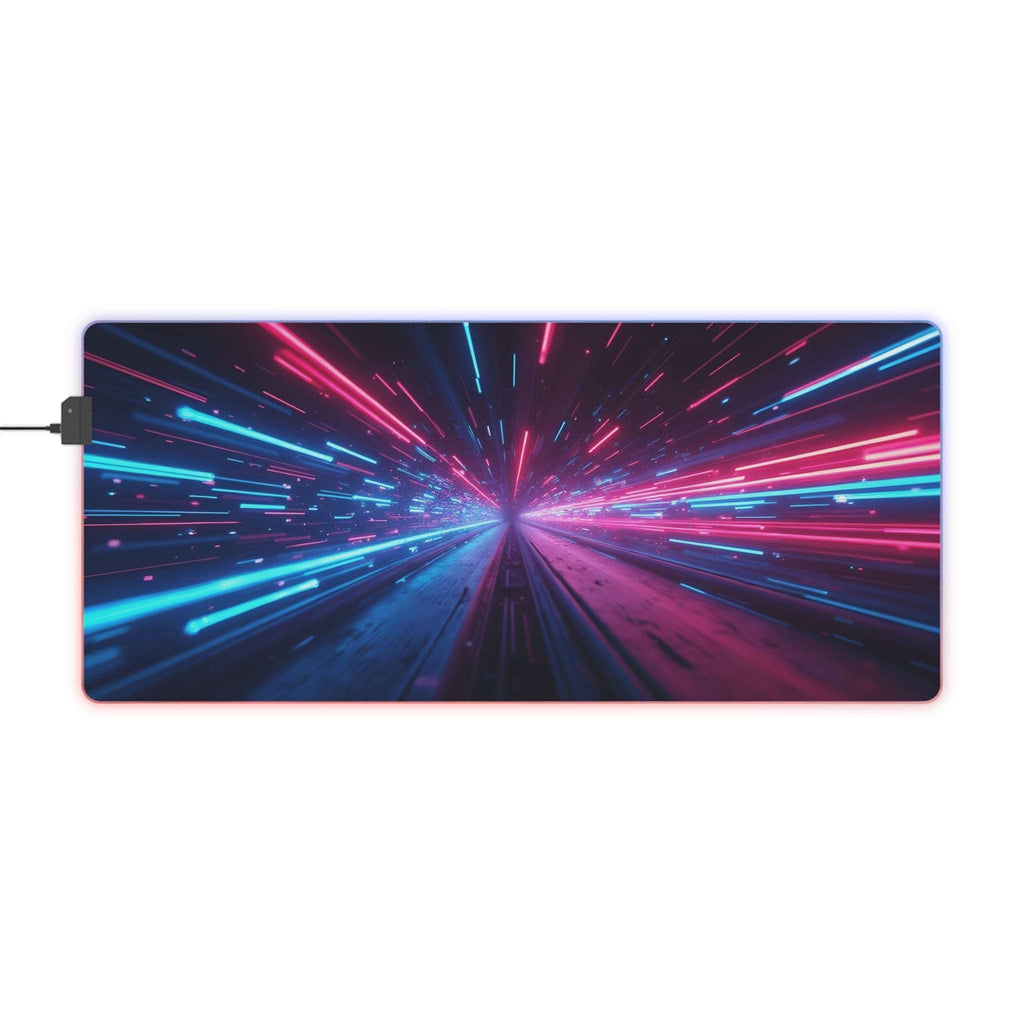 Tapis de Souris Gaming LED RGB Néon Speed — Design Course Futuriste XXL | PadCraft Studio - PadCraftStudio