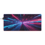 Tapis de Souris Gaming LED RGB Néon Speed — Design Course Futuriste XXL | PadCraft Studio - PadCraftStudio