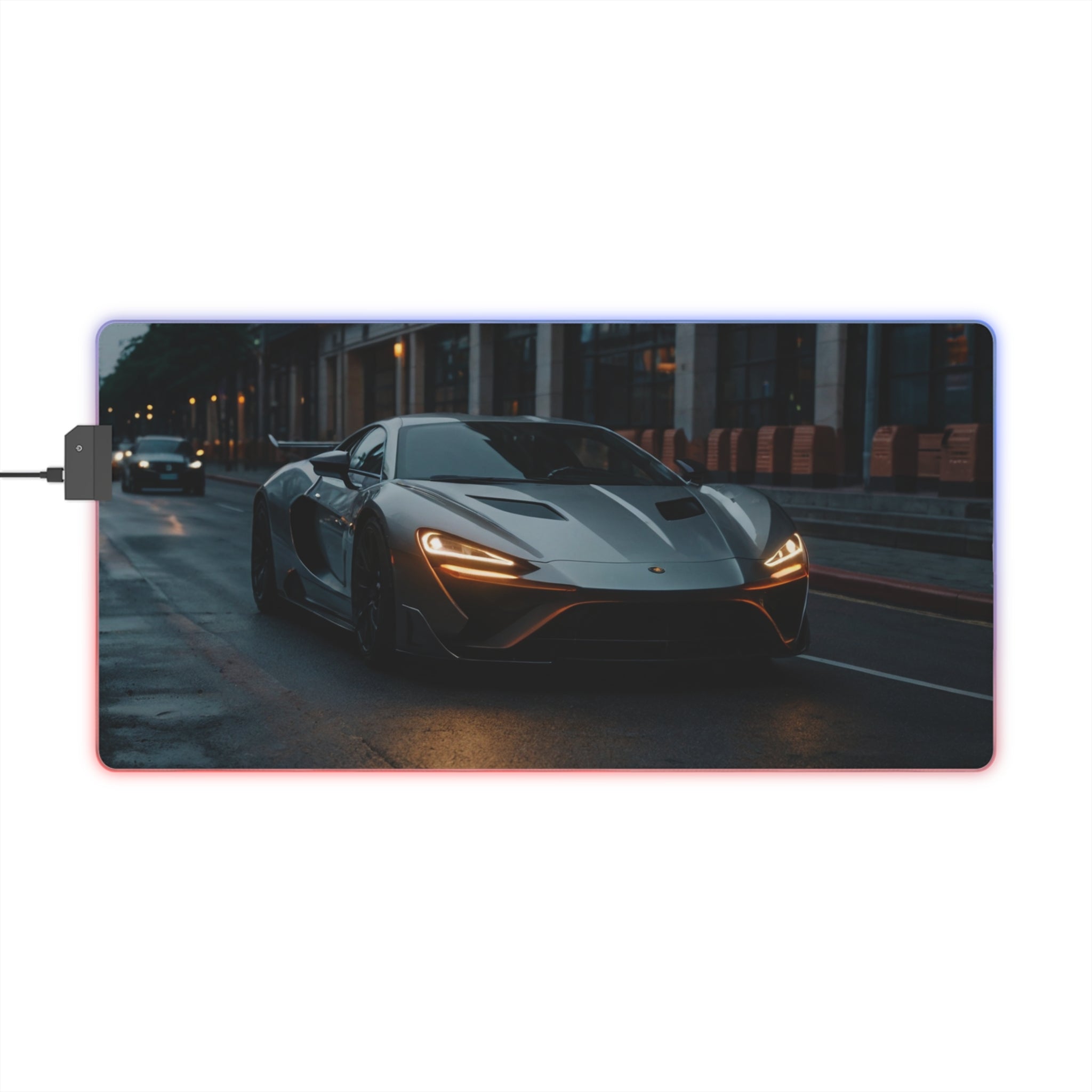 Tapis de Souris Gaming LED RGB Supercar - Design Automobile - PadCraftStudio