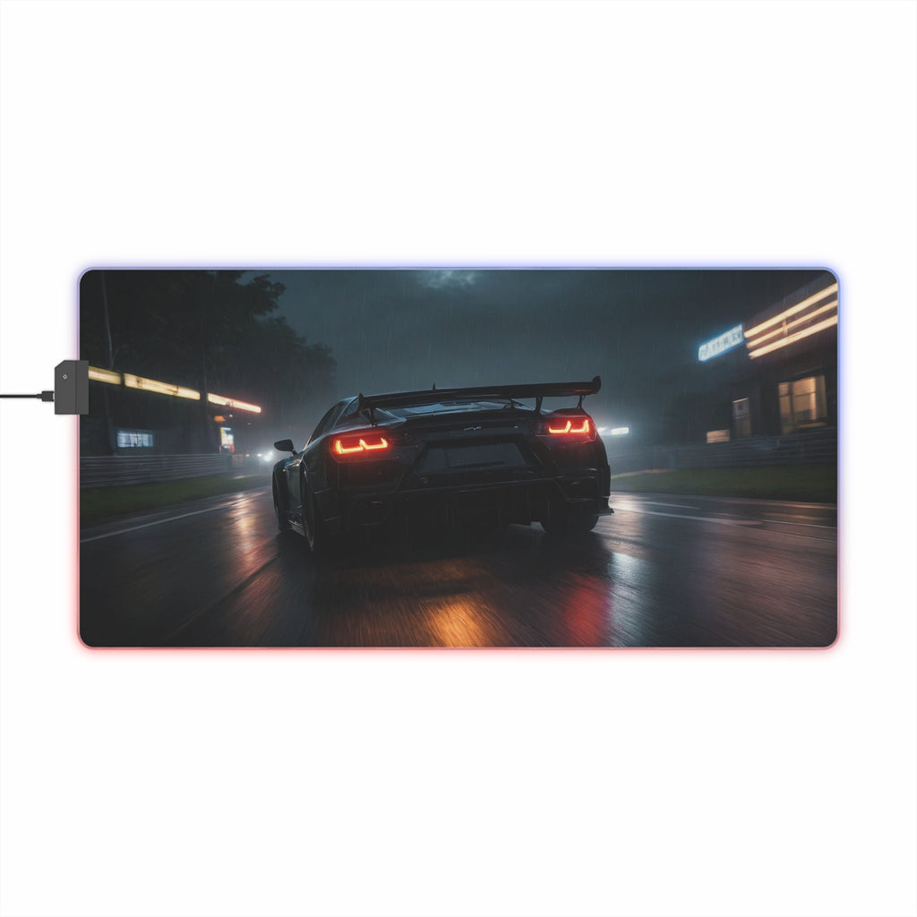 Tapis de Souris Gaming LED RGB Drift Racing - Design Course Urbaine Printify