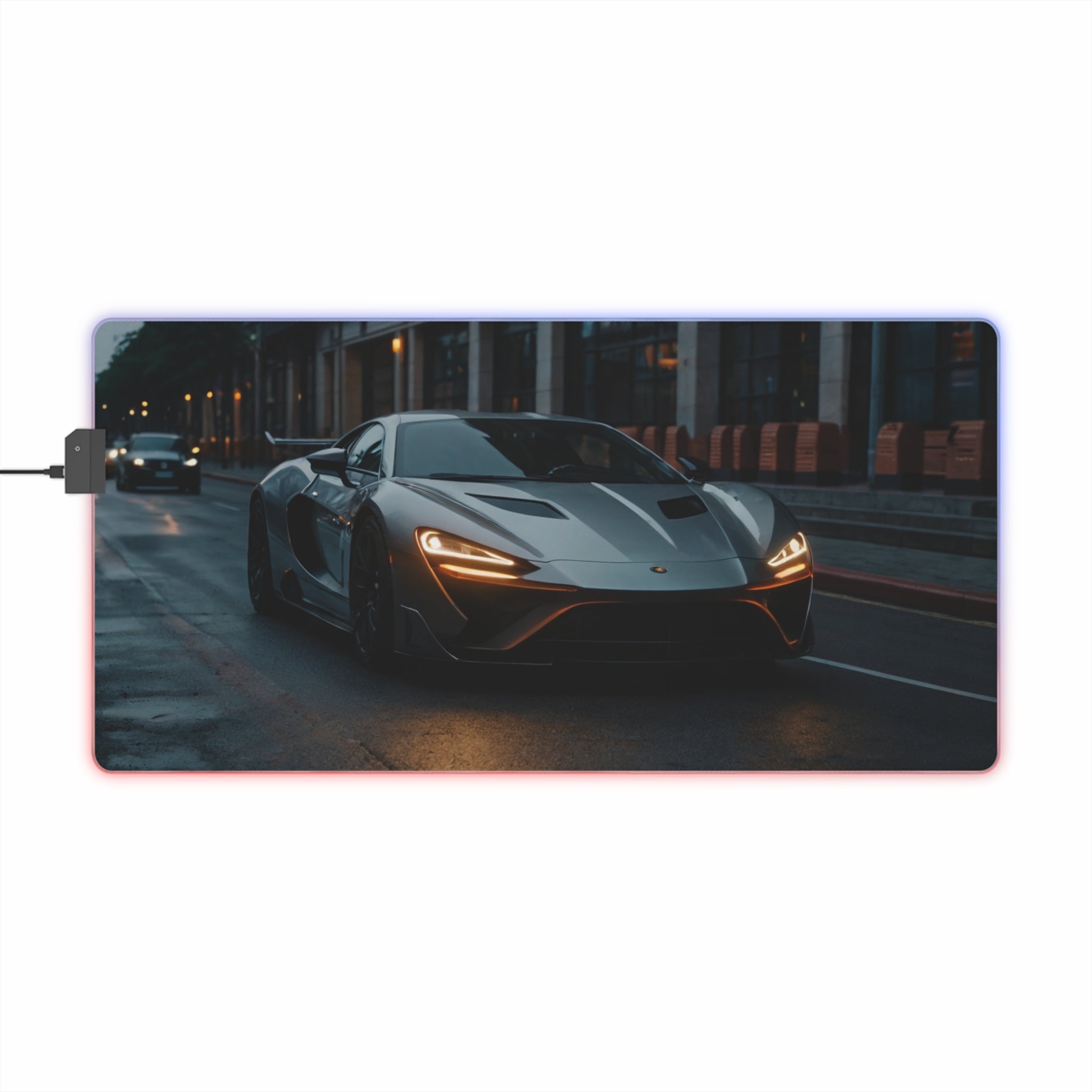 Tapis de Souris Gaming LED RGB Supercar - Design Automobile - PadCraftStudio