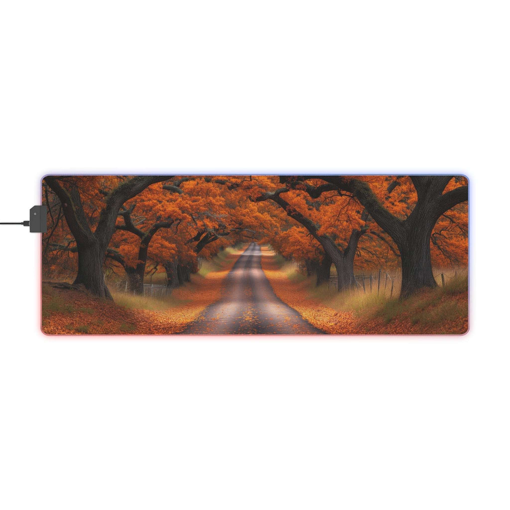 Tapis de Souris Gaming LED RGB Forêt d'Automne - Paysage Nature - PadCraftStudio