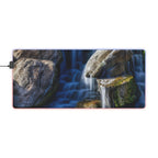 Tapis de Souris Gaming LED RGB Cascade — Design Nature & Éclairage XXL | PadCraft Studio - PadCraftStudio