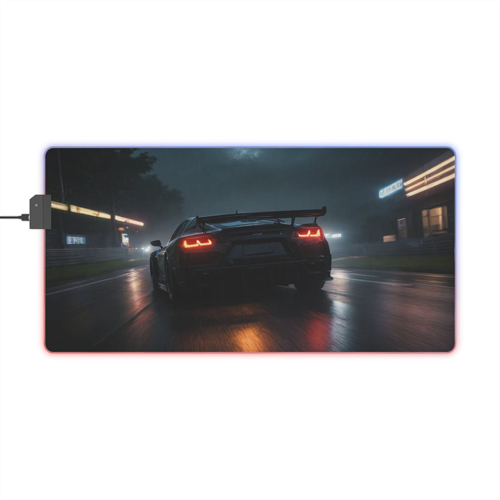 Tapis de Souris Gaming LED RGB Drift Racing - Design Course Urbaine Printify