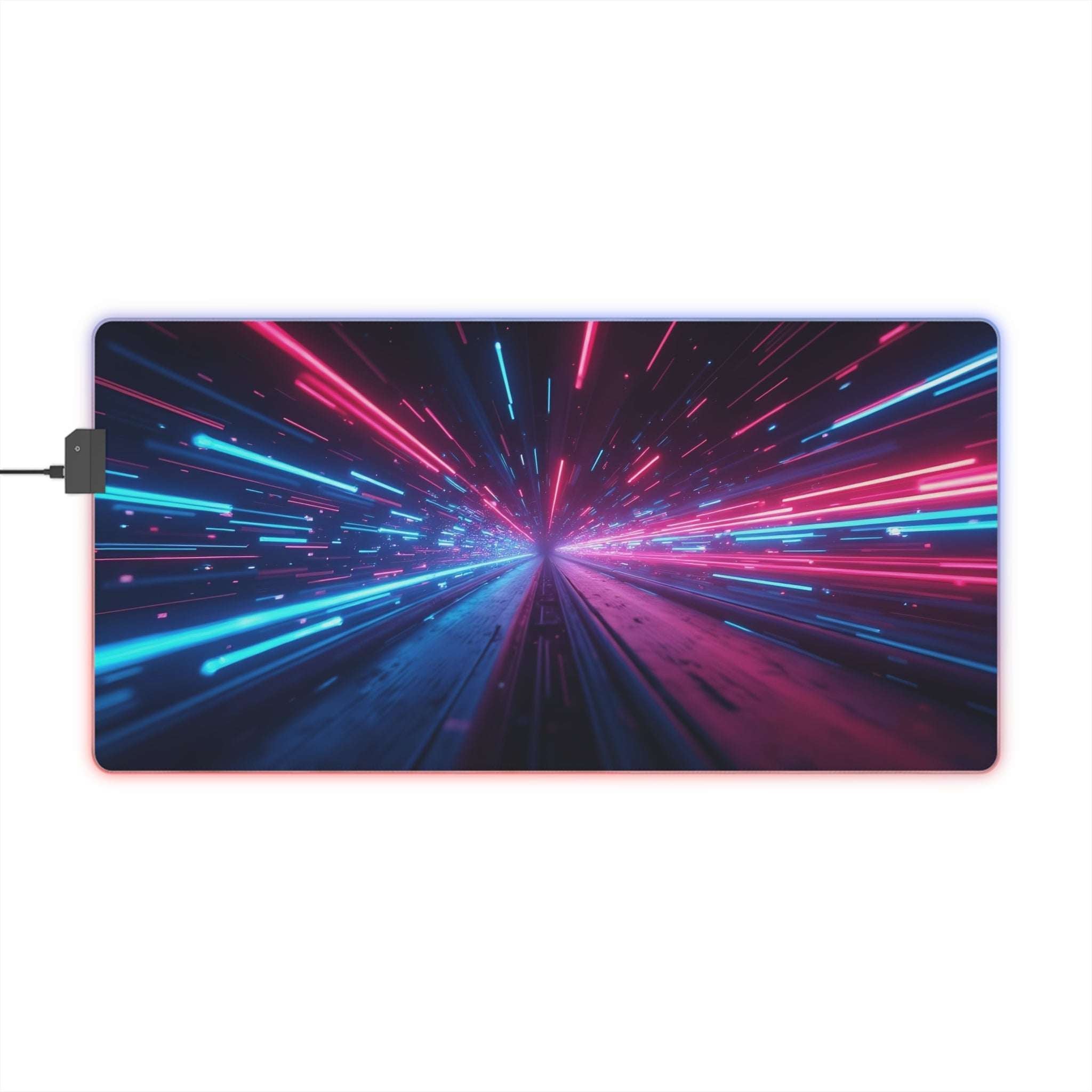 Tapis de Souris Gaming LED RGB Néon Speed — Design Course Futuriste XXL | PadCraft Studio - PadCraftStudio
