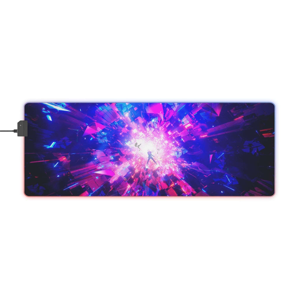 Tapis de Souris Gaming LED RGB Espace Néon — Design Explosion Cosmique XXL | PadCraft Studio - PadCraftStudio