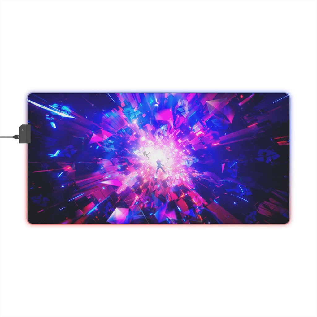 Tapis de Souris Gaming LED RGB Espace Néon — Design Explosion Cosmique XXL | PadCraft Studio - PadCraftStudio