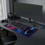 Tapis de Souris Gaming LED RGB Corridor Néon - Design Futuriste - PadCraftStudio