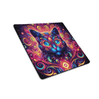 Tapis de Bureau Design Chat Fractal Multicolore – Accessoire Setup Gaming Original - PadCraftStudio