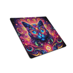 Tapis de Bureau Design Chat Fractal Multicolore – Accessoire Setup Gaming Original - PadCraftStudio