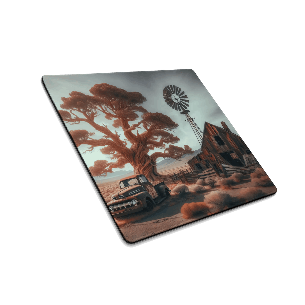 Tapis de souris gaming - Paysages d'ancienne ferme Américaine - PadCraftStudio