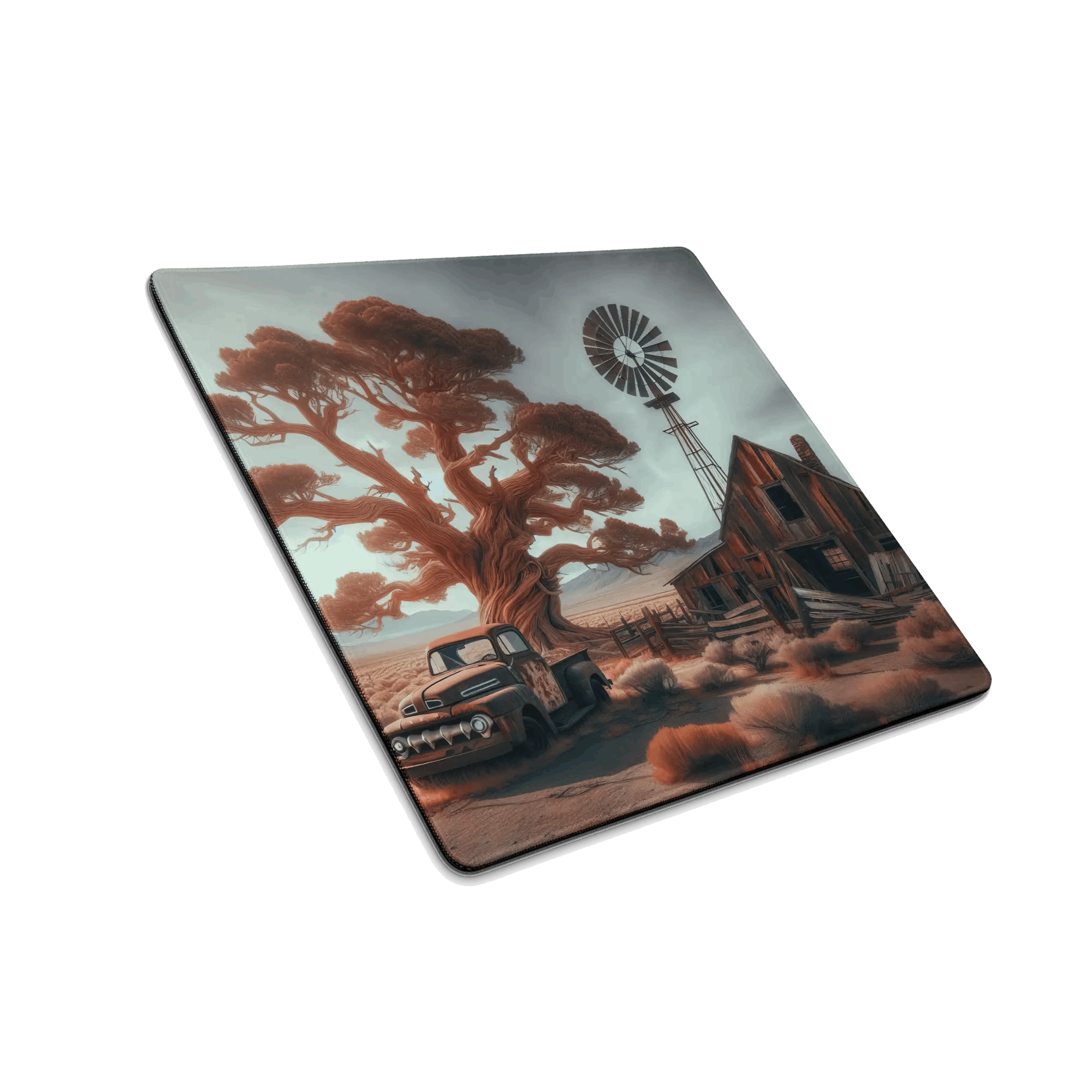 Tapis de souris gaming - Paysages d'ancienne ferme Américaine - PadCraftStudio