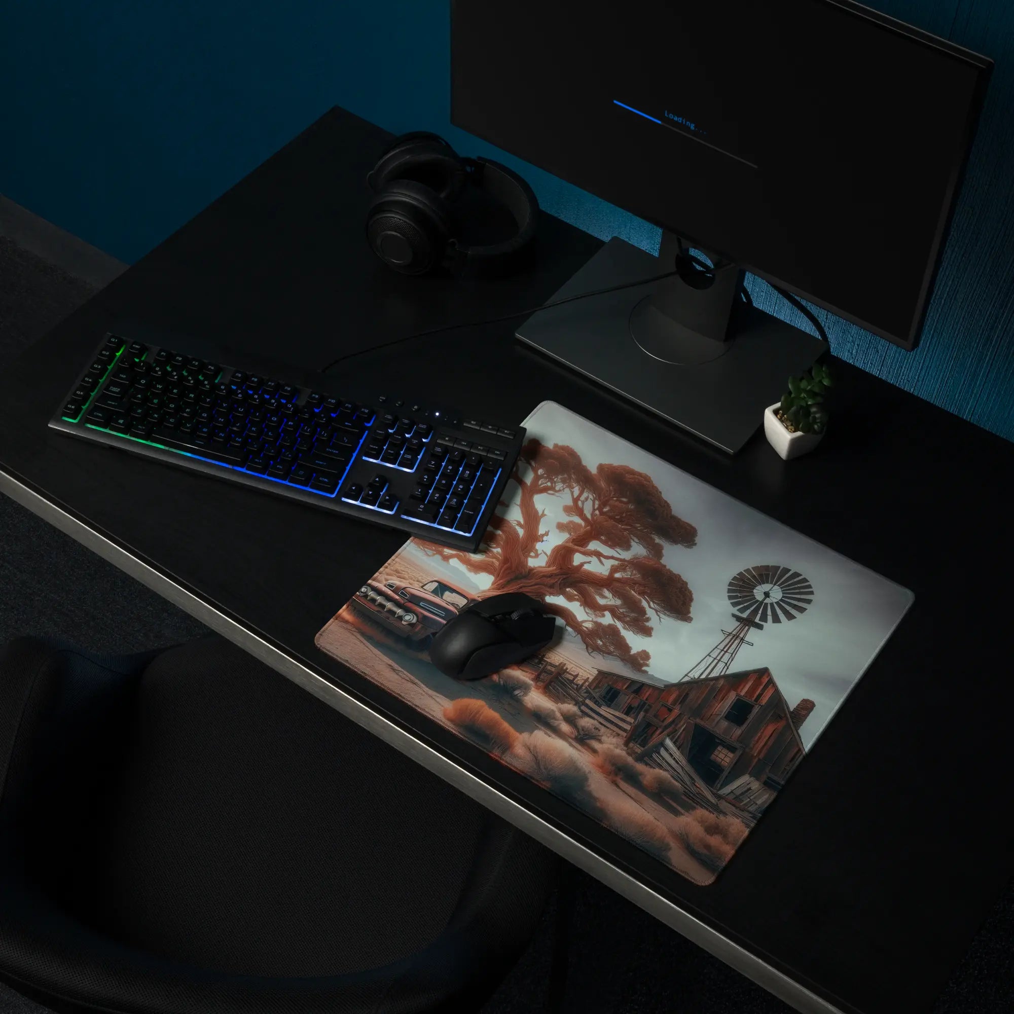 Tapis de souris gaming - Paysages d'ancienne ferme Américaine - PadCraftStudio