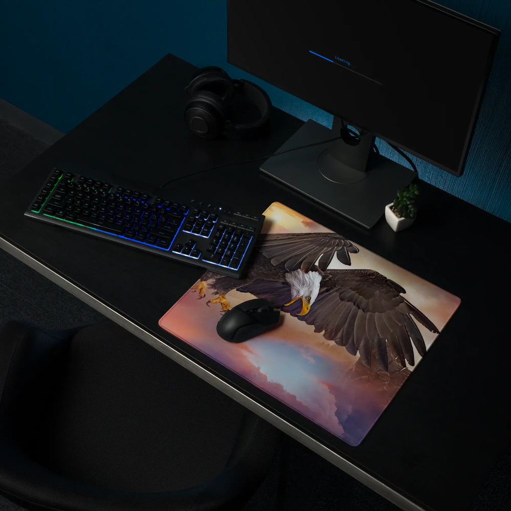 Tapis de souris gaming - Aigle en vol - PadCraftStudio