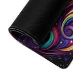 Tapis de Bureau Design Chat Fractal Multicolore – Accessoire Setup Gaming Original - PadCraftStudio