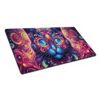 Tapis de Bureau Design Chat Fractal Multicolore – Accessoire Setup Gaming Original - PadCraftStudio