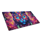 Tapis de Bureau Design Chat Fractal Multicolore – Accessoire Setup Gaming Original - PadCraftStudio