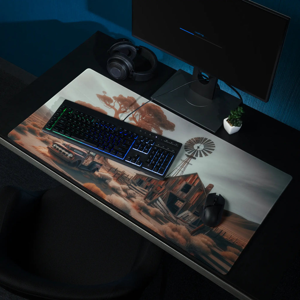 Tapis de souris gaming - Paysages d'ancienne ferme Américaine - PadCraftStudio