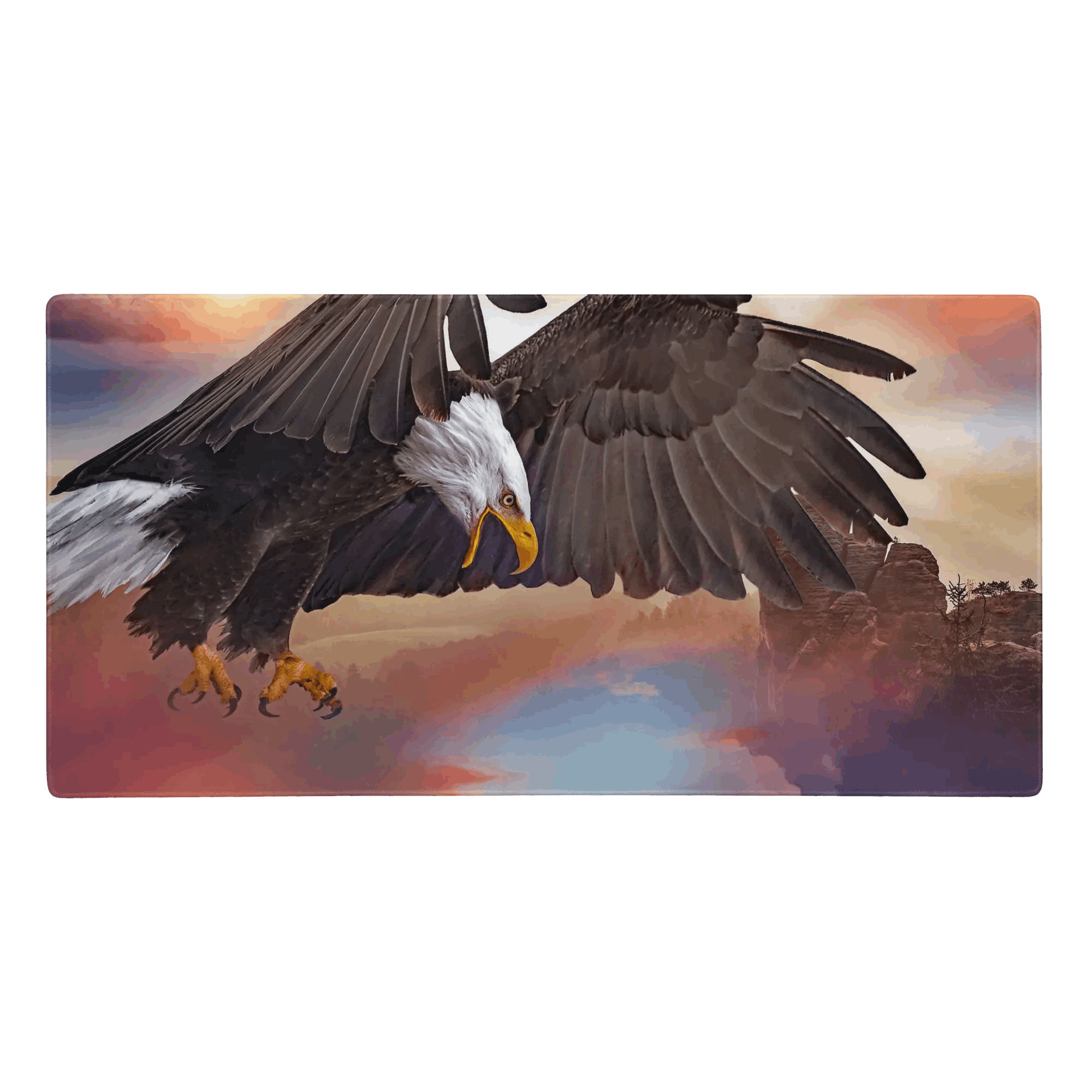 Tapis de souris gaming - Aigle en vol - PadCraftStudio
